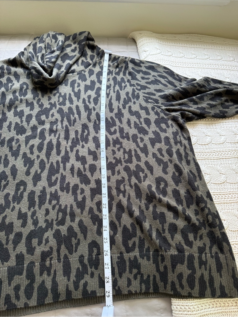 J. Jill Black Leopard-Print Hoodie Sweater - 2X - Picture 8 of 13